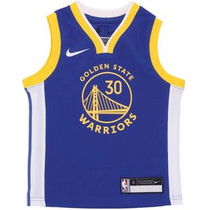 Nike, Stephen Curry NBA Icon Edition Shirt Blauw, Heren, Maat:M