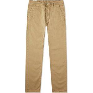 Nudie Jeans, Slim Adam Beige Chino Broek Beige, Heren, Maat:W34