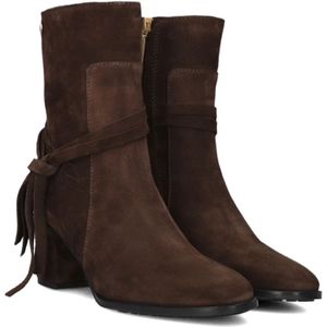 Fred De La Bretoniere, Schoenen, Dames, Bruin, 41 EU, Suède, Bruine Suède Enkellaarzen Gia Stella