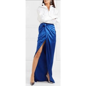 Balenciaga, Rokken, Dames, Blauw, S, Satijn, Maxi Skirts