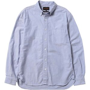 Beams Plus, Overhemden, Heren, Blauw, L, Katoen, Blauwe Oxford Overhemd, Premium Katoen