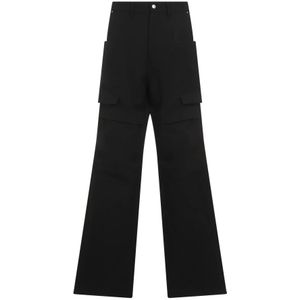 Rick Owens, Broeken, Heren, Zwart, W33, Wol, Zwarte Wol Jeans Aw 24