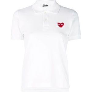 Comme des Garçons, Polo Shirts Wit, Dames, Maat:S