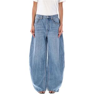 Alexander Wang, Jeans, Dames, Blauw, W26, Denim, Vintage Oversized Wide-Leg Jeans