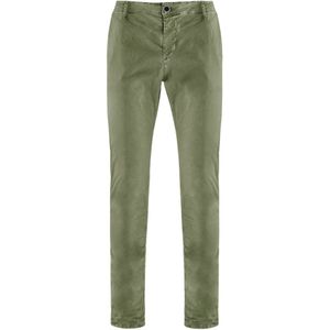 BomBoogie, Broeken, Heren, Groen, W31, Katoen, Slim Fit Chino Broek