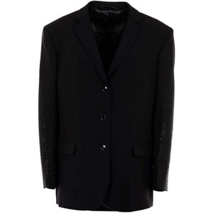 Diesel, Jassen, Dames, Zwart, L, Polyester, Dames Blazer Jas - Elegant en Casual