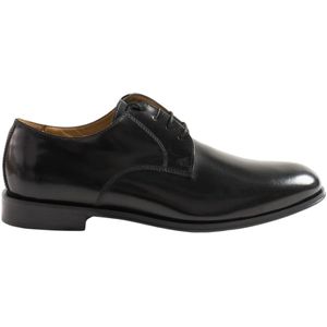 Antica Cuoieria, Platte schoenen van lakleer Zwart, Heren, Maat:41 EU