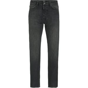 Jack & Jones, Jeans, Heren, Zwart, W36 L32, Katoen, Relaxed Fit Jeans Hoge Taille Knoopsluiting