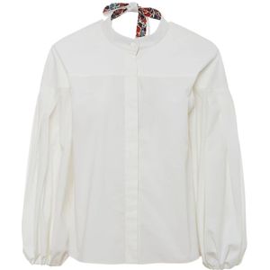 La DoubleJ, Blouses & Shirts, Dames, Wit, L, Katoen, Elegante Scherm Shirt