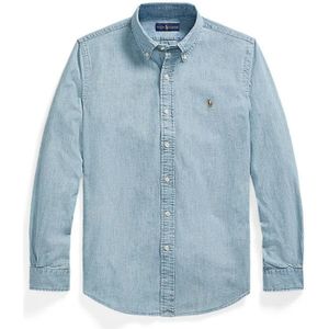 Ralph Lauren, Overhemden, Heren, Blauw, XL, Denim, Chambray Denim Overhemd