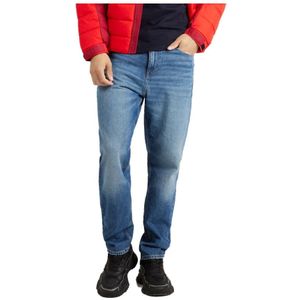 Tommy Jeans, Jeans, Heren, Blauw, W32 L32, Katoen, Slim-Fit Tapered Jeans