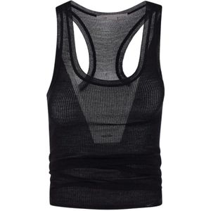 Stella McCartney, Geribbelde Tanktop Zwart, Dames, Maat:L