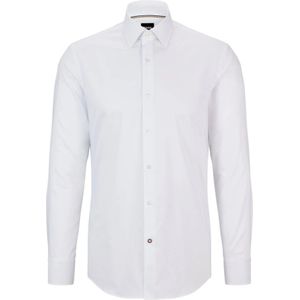 Hugo Boss, Slim Fit Katoenen Poplin Overhemd met Gemakkelijk Strijken Wit, Heren, Maat:2XL