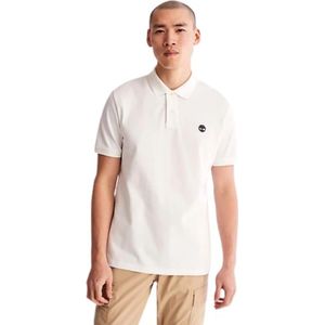 Timberland, Casual en Verfijnd Piqué Polo Wit, Heren, Maat:S