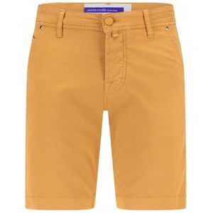 Jacob Cohën, Slim Fit Sand Bermuda Shorts Oranje, Heren, Maat:W34