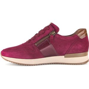 Gabor, Schoenen, Dames, Rood, 40 EU, Fuchsia Leren Sneakers