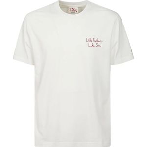 MC2 Saint Barth, Tops, Heren, Wit, XL, Katoen, Witte Katoenen T-Shirt Korte Mouw