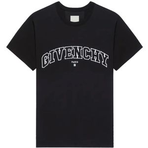 Givenchy, Tops, Heren, Zwart, XL, Katoen, College T-shirt