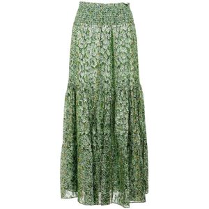 Pinko, Rokken, Dames, Groen, S, Polyester, Groene Lange Rok Outlet Prijs