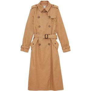 Ines De La Fressange Paris, Mantels, Dames, Beige, 2Xs, Katoen, Beige Gaultier trench coat