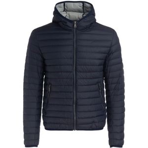 Colmar, Blauwe Urban Gewatteerde Jas met Capuchon Blauw, Heren, Maat:M