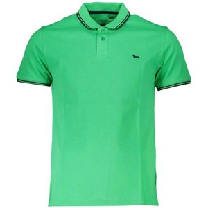 Harmont & Blaine, Tops, Heren, Groen, 2Xl, Katoen, Groene Katoenen Polo Contrastdetails Heren