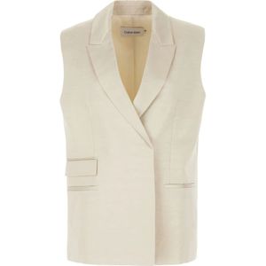 Calvin Klein, Elegante Dames Maatpakken Beige, Dames, Maat:S