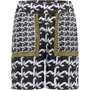 Carlo Colucci, Korte broeken, Heren, Veelkleurig, S, Border Print Shorts