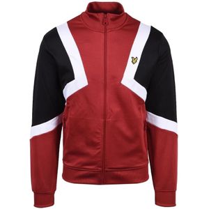 Lyle & Scott, Sweatshirts & Hoodies, Heren, Rood, S, Katoen, Retro Gestreepte Track Top