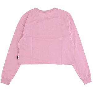 Vans, Sweatshirts & Hoodies, Dames, Roze, M, Katoen, Korte Mouw Crop T-shirt Lila