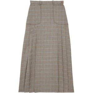 Ines De La Fressange Paris, Rokken, Dames, Veelkleurig, L, Wol, Leila pied-de-poule rok