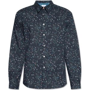 PS By Paul Smith, Overhemd met bloemenmotief Blauw, Heren, Maat:S