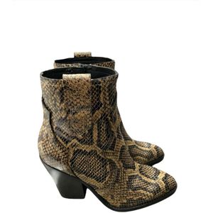 Ash, Trendy Cowboy Enkellaarzen Bruin, Dames, Maat:38 EU