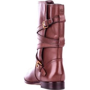 Ralph Lauren, Schoenen, Dames, Bruin, 37 EU, Leer, Laarzen