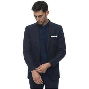 Kiton, Pakken, Heren, Blauw, 3Xl, Handgemaakte Deconstructed Blazer met 3 Knopen