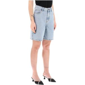 Self Portrait, Denim Shorts Blauw, Dames, Maat:W28