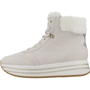 Geox, Schoenen, Dames, Beige, 38 EU, Stijlvolle Winterlaarzen voor Vrouwen