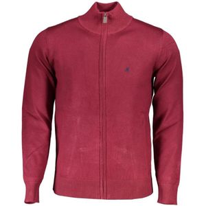 U.s. Polo Assn., Truien, Heren, Rood, XL, Nylon, Rode Geborduurde Nylon Cardigan Met Rits