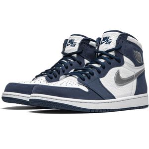 Jordan, Schoenen, Heren, Blauw, 41 EU, Leer, Midnight Navy Retro High Sneakers