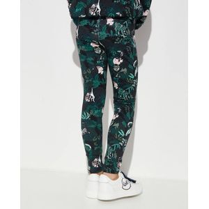 Kenzo, Broeken, unisex, Groen, L, Katoen, Jungle Flora Leggings