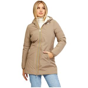 K-Way, Jassen, Dames, Beige, L, Polyester, Omkeerbare Driekwartjas voor Dames