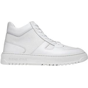 Sneaky Steve, Schoenen, unisex, Wit, 39 EU, Leer, Casual hoge top leren sneaker