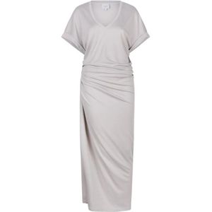 Dante 6, Kleedjes, Dames, Wit, L, Leer, Elegante gedetailleerde midi-jurk