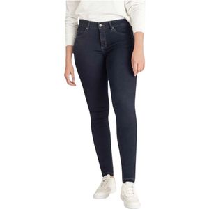 Mac, Jeans, Dames, Blauw, 2Xl, Katoen, Slim Fit Straight-Leg Zwarte Jeans