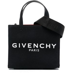 Givenchy, Tassen, Dames, Zwart, ONE Size, Katoen, Zwarte G Mini Tote Tas