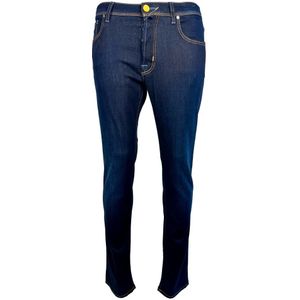 Jacob Cohën, Jeans, Heren, Blauw, W30, Katoen, Bard Donkerblauwe Slim Fit Jeans