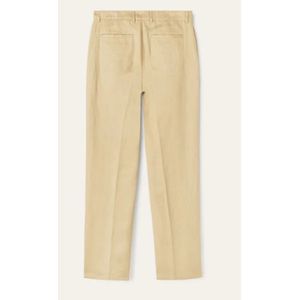 Loro Piana, Broeken, Heren, Beige, L, Linnen, Rugged Brown Linnen Broek