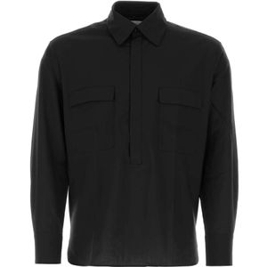 PT Torino, Overhemden, Heren, Zwart, M, Wol, Casual Shirts