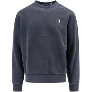 Ralph Lauren, Sweatshirts & Hoodies, Heren, Grijs, S, Katoen, Grijze Sweatshirt met Logo Borduursel