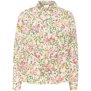 Part Two, Blouse met Multi Flower Print Veelkleurig, Dames, Maat:2XL